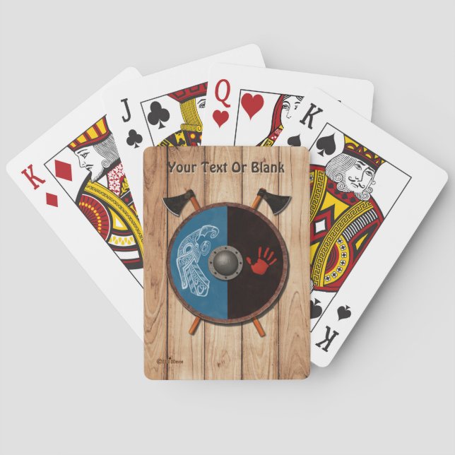 Jeu De Cartes Bouclier viking et axes (dos)