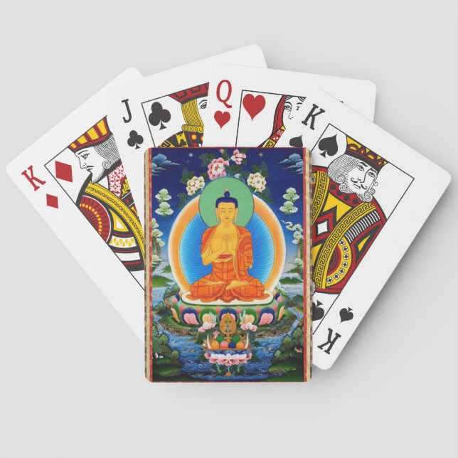 Jeu De Cartes Bouddha de Thangka Prabhutaratna (dos)