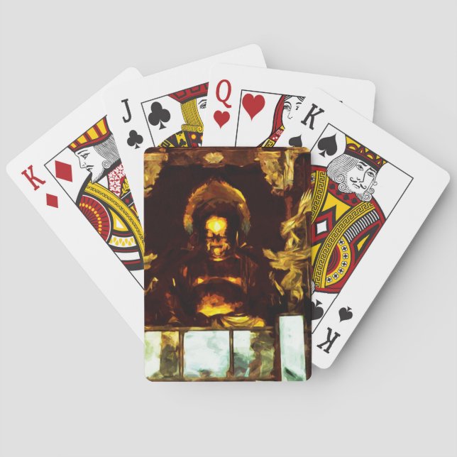 Jeu De Cartes Bouddha d'or Kyoto Japon Impressionnisme Abstrait (dos)