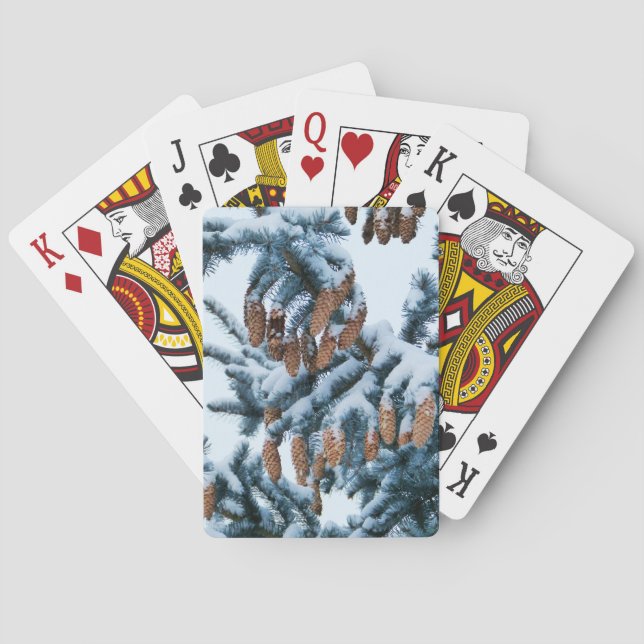 Jeu De Cartes Boughs et cônes couverts de neige (dos)