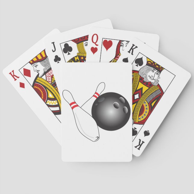 Jeu De Cartes Boule de Bowling et Pins (dos)
