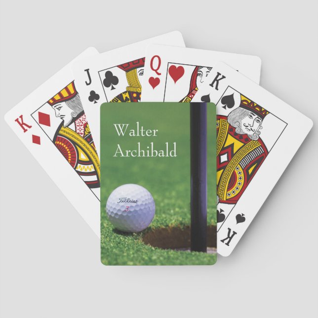 Jeu De Cartes Boule de golf presque trou en un Personnaliser (dos)