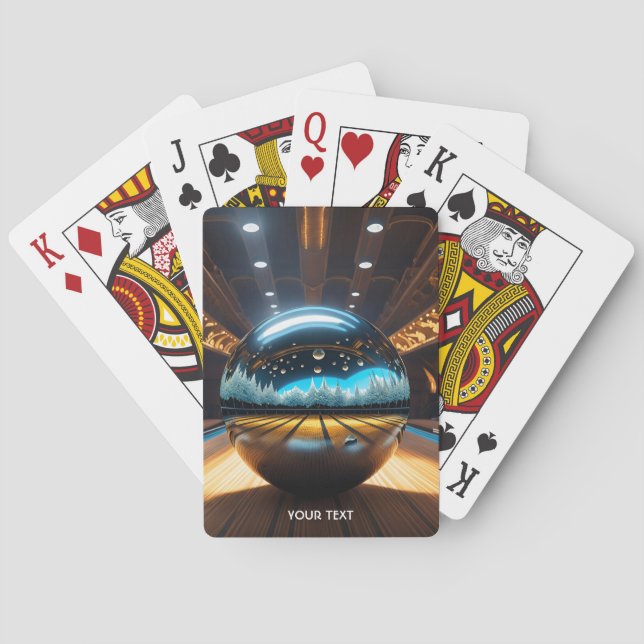 Jeu De Cartes Boule en verre de Bowling mignonne Imaginaire (dos)