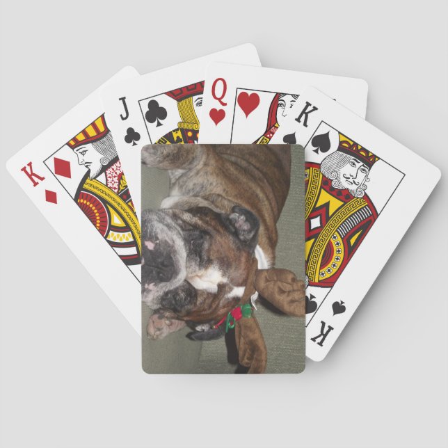 Jeu De Cartes Bouledogue anglais de cartes de jeu de tisonnier (dos)