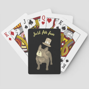 Jeu De Cartes Bouledogue français à chapeau haut-de-forme Nouvel