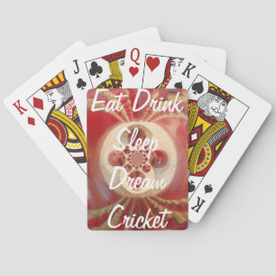 Jeu De Cartes Boules de cricket rouge Art Abstrait Design d'impr
