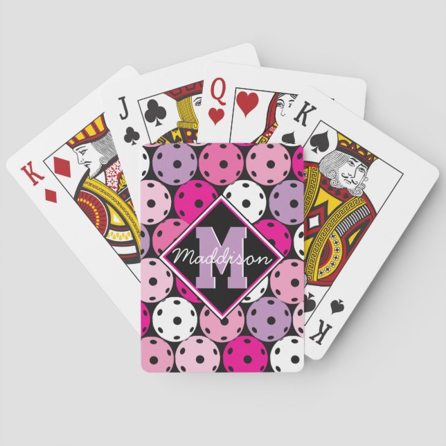 Jeu De Cartes Boulettes roses, blanches et violettes de nom  (dos)