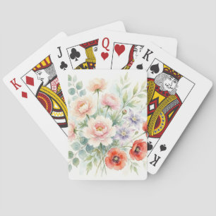 Jeu De Cartes Bouquet de fleurs sauvages de jardin de campagne à