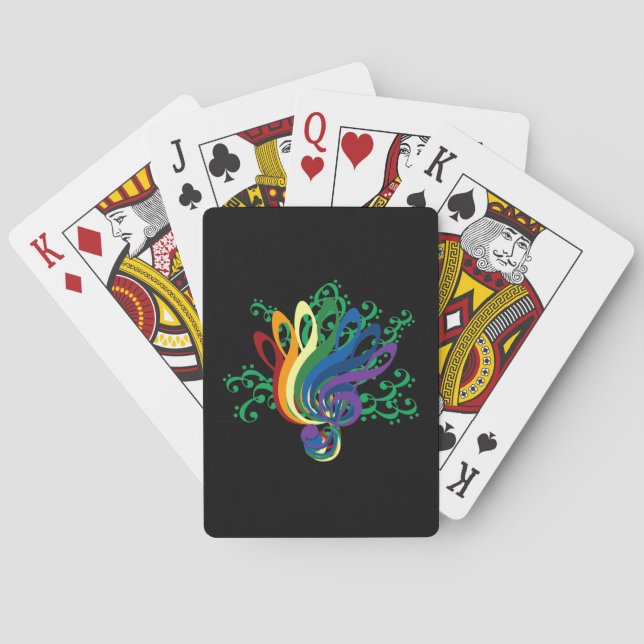 Jeu De Cartes Bouquet des clefs de musique (dos)