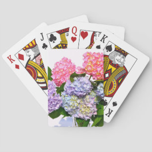 Jeu De Cartes Bouquet d'hortensia bleu rose violet élégant