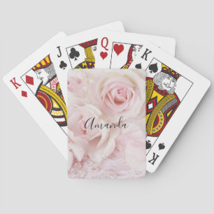 Jeu De Cartes Bouquet Élégant Roses Roses Roses Roses vintages