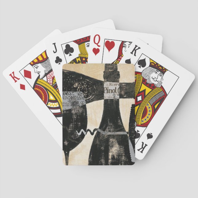 Jeu De Cartes Bouteille et verre de vin (dos)