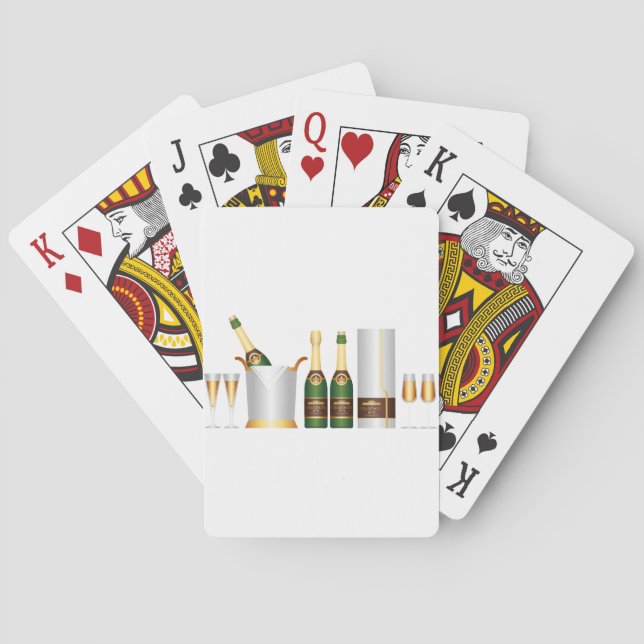 Jeu De Cartes bouteilles de champagne (dos)