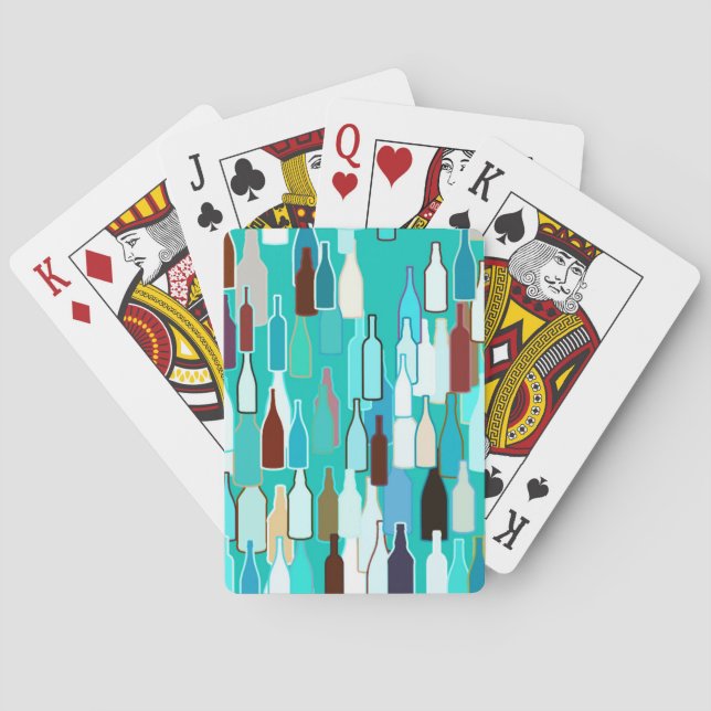 Jeu De Cartes Bouteilles de vin, couleurs multi, arrière - plan (dos)