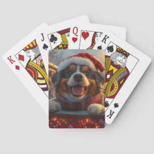 Jeu De Cartes Bouviers des Flandres Chien Montagnes Russes Noël