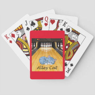 Jeu De Cartes Bowling Alley Pastime Jouer à la carte de chat All