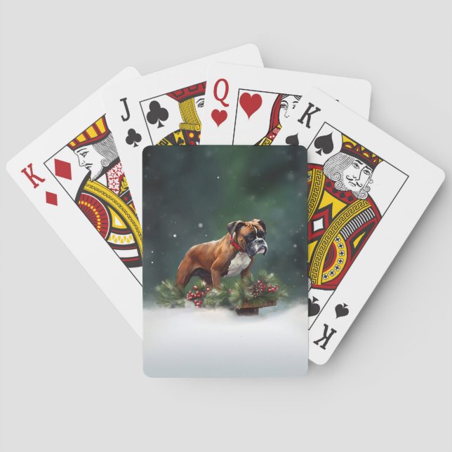 Jeu De Cartes Boxe neige de Noël hiver (dos)