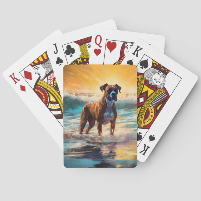 Jeu De Cartes Boxer Beach Surfing Peinture (dos)