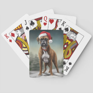 Jeu De Cartes Boxer dans la neige de Noël