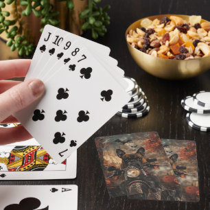 Jeu De Cartes Boxeur à moto Halloween effrayant