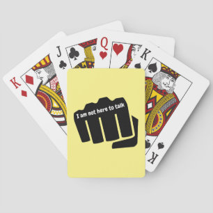 Jeu De Cartes Boxing, je ne suis pas ici pour parler
