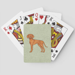 Jeu De Cartes Braque Hongrois Vizsla Dessin Animé Mignon Chien V