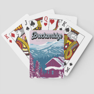Jeu De Cartes Breckenridge Colorado Winter Art Vintage