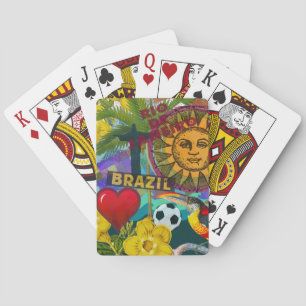 Jeu De Cartes Brésil Rio de Janiero Sun Travel Art coloré