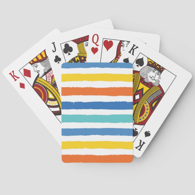 Jeu De Cartes Bright Beach Striped Motif (dos)