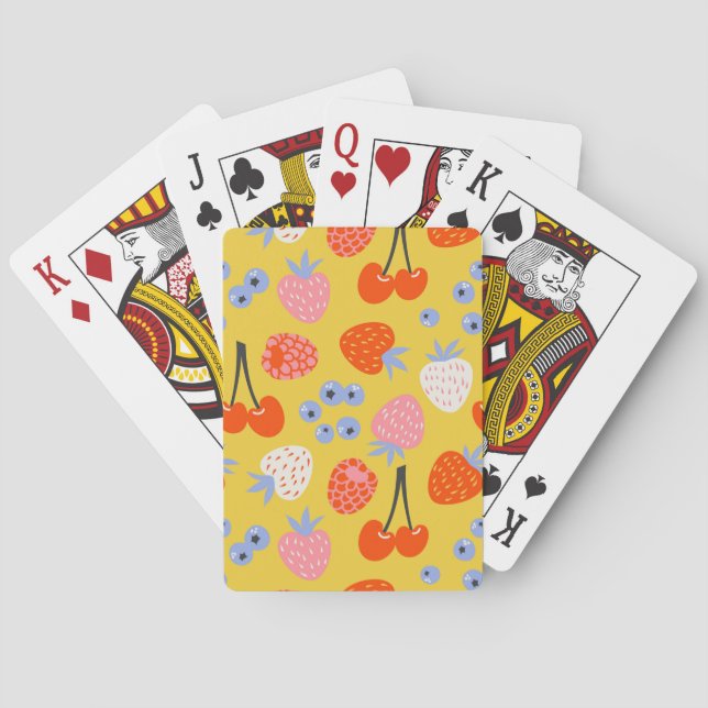 Jeu De Cartes Bright Coloré Motif Fruit Berry (dos)