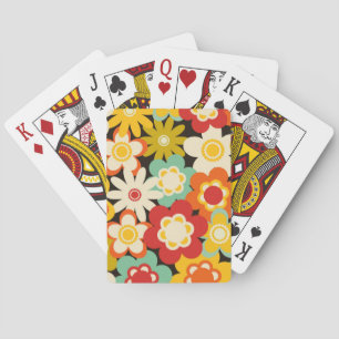 Jeu De Cartes Bright Coloré Retro mignon motif floral