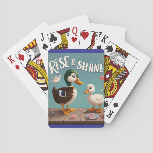Jeu De Cartes Bright Morning avec des canards (dos)