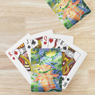 Jeu De Cartes Bright Orange Koi Poisson Étang Coloré