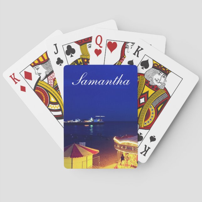 Jeu De Cartes Brighton et Hove Beach en soirée (dos)