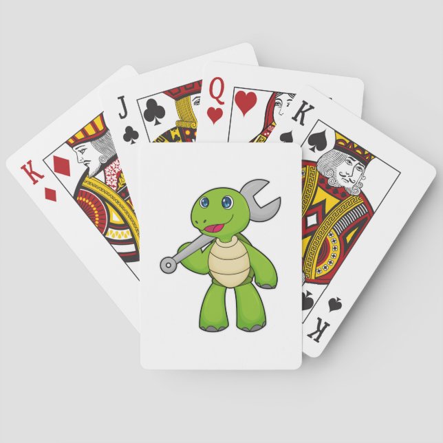 Jeu De Cartes Broche mécanique de tortue (dos)