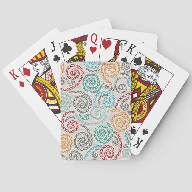 Jeu De Cartes Broderie fantaisie papier grondé (dos)