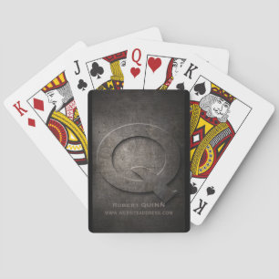 Jeu De Cartes Bronze metal Q monogram