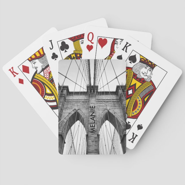 Jeu De Cartes Brooklyn Bridge Architectural Closeup (dos)
