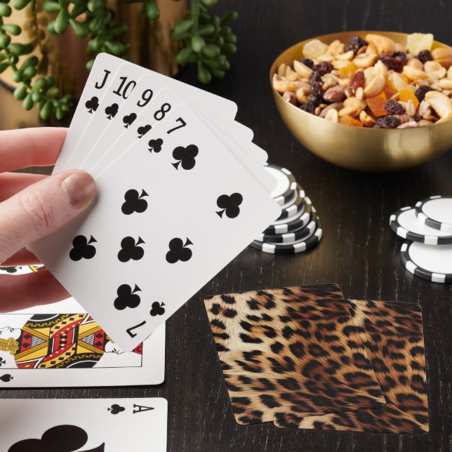 Jeu De Cartes Brown Crème léopard animal (In Situ)