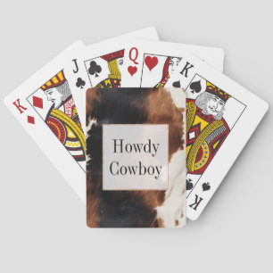 Jeu De Cartes Brown Crème Noir Vache du Sud-Ouest