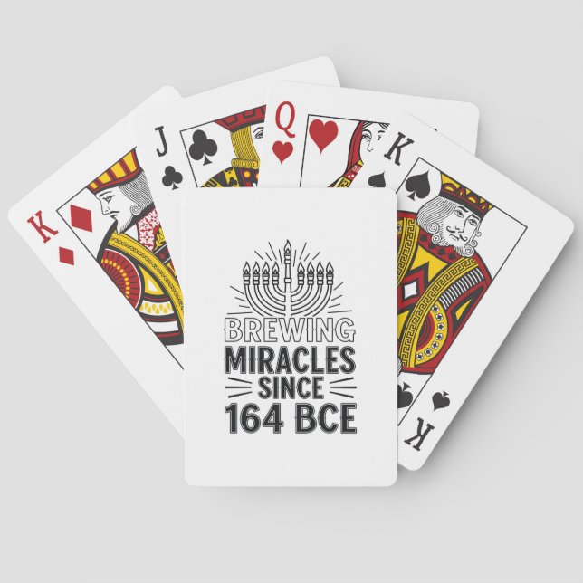 Jeu De Cartes Brûler des miracles depuis 164 BCE Hanoukka juif (dos)