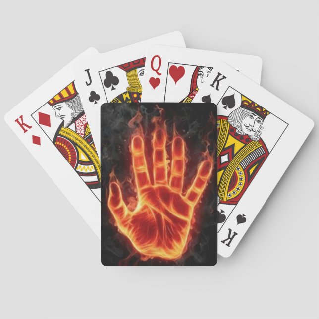 Jeu De Cartes Brûler la main (dos)