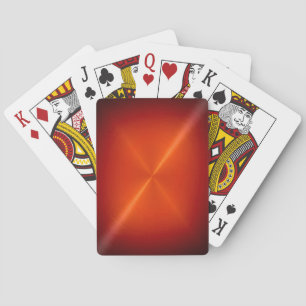 Jeu De Cartes Brushed Red Metal Playing Cards