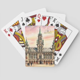 Jeu De Cartes Bruxelles Belgique Aquarelle Grand Palais