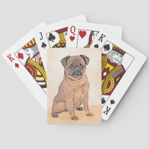 Jeu De Cartes Bruxelles Griffon Smooth Painting Original Chien A