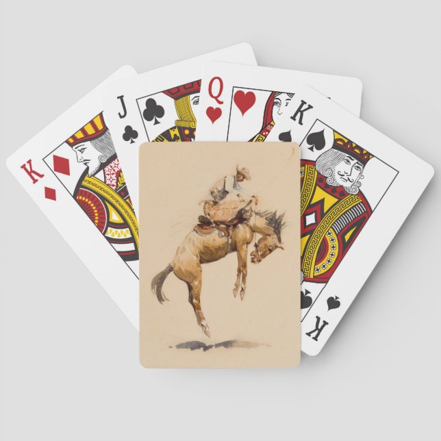Jeu De Cartes Bucking Bronco par Edward Borein (dos)