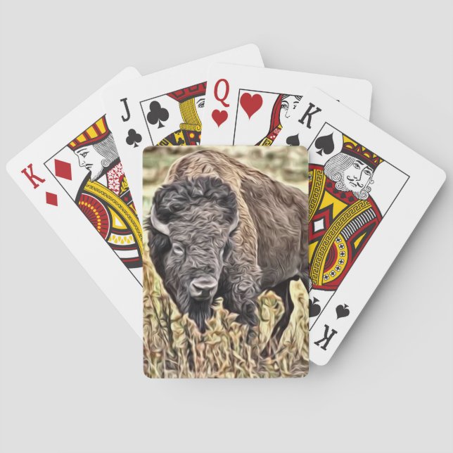 Jeu De Cartes Buffle occidental Abstrait (dos)