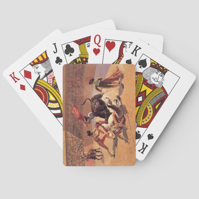 Jeu De Cartes Bull Fight in Mexico (par Frederic Remington) (dos)
