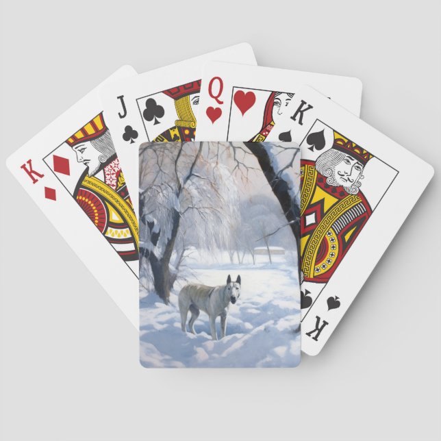 Jeu De Cartes Bull Terrier Laisser neiger Noël (dos)