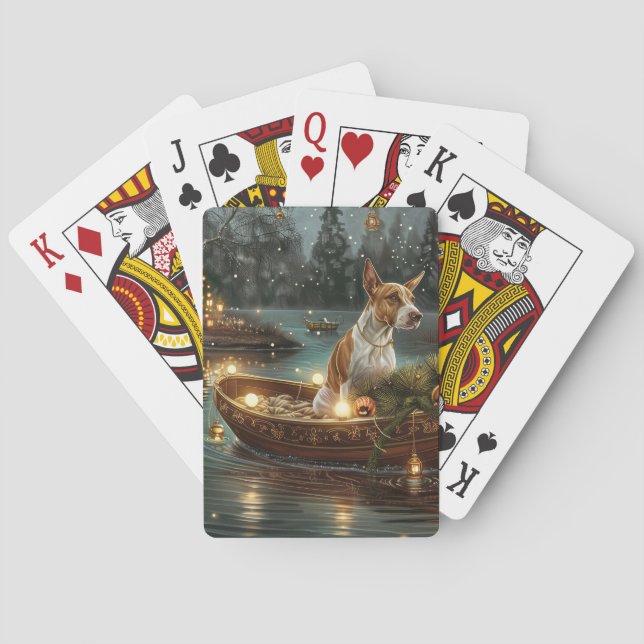 Jeu De Cartes Bull Terrier Noël Festive Voyage (dos)